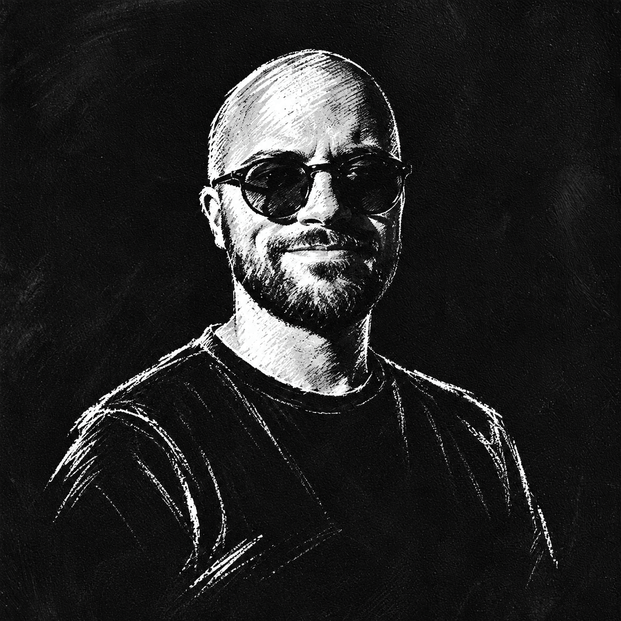 John Malka, cofondateur de Gatsby — portrait dessiné